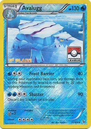 Avalugg (Pokemon League) [1st Place] (31) Reverse Holofoil - League & Championship Cards