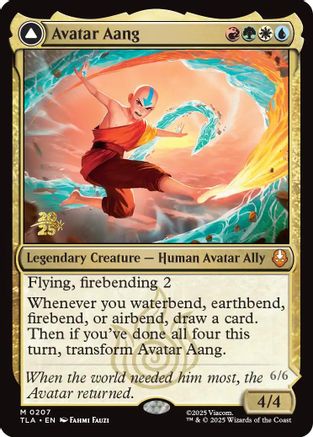 Avatar Aang // Aang, Master of Elements (Prerelease) (207) Foil - Avatar: The Last Airbender