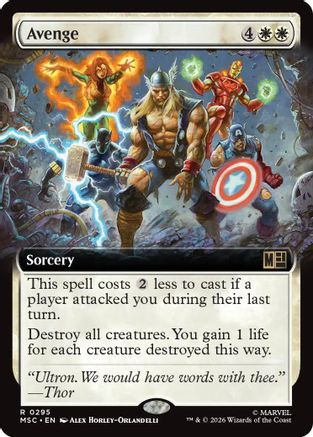 Avenge (Extended Art) (295) - Commander: Marvel Super Heroes