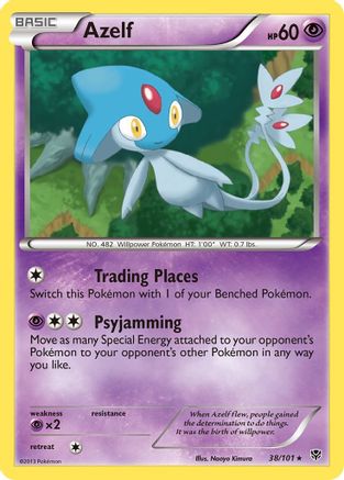 Azelf (38) Reverse Holofoil - Plasma Blast