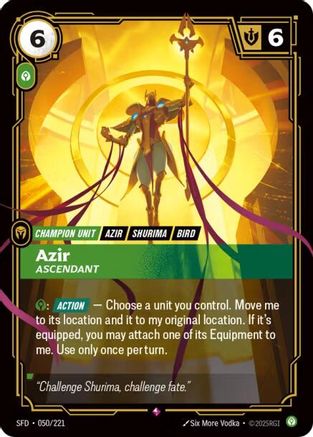 Azir – Ascendant (050) Foil - Spiritforged