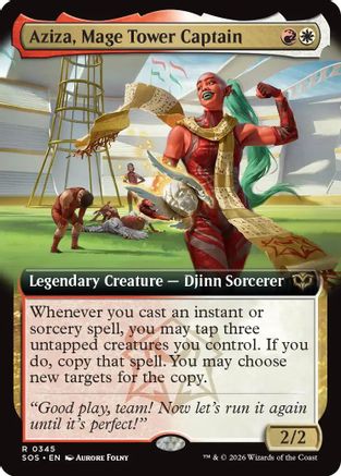 Aziza, Mage Tower Captain (Extended Art) (345) Foil - Secrets of Strixhaven