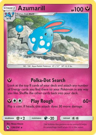 Azumarill (136) Reverse Holofoil - Lost Thunder