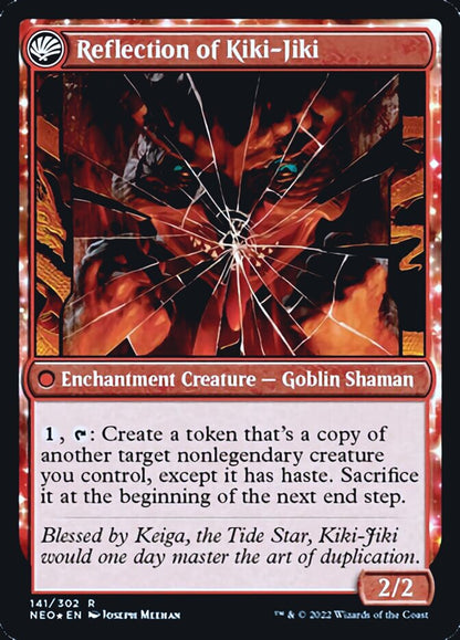 Fable of the Mirror-Breaker // Reflection of Kiki-Jiki (141s) Foil - Kamigawa: Neon Dynasty Promos