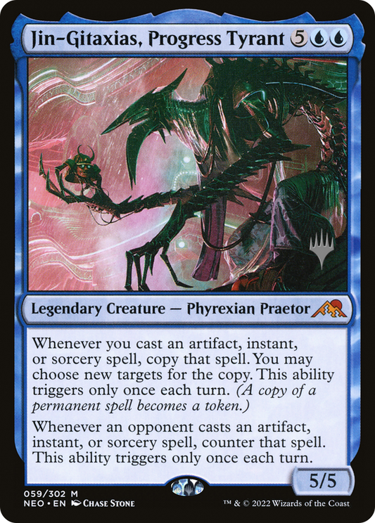 Jin-Gitaxias, Progress Tyrant (Promo Pack) [Kamigawa: Neon Dynasty Promos] Foil
