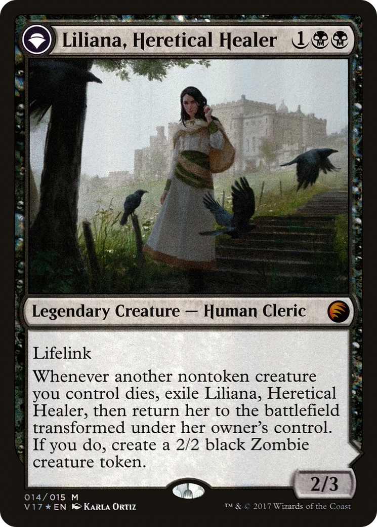 Liliana, Heretical Healer // Liliana, Defiant Necromancer (014) Foil - From the Vault: Transform