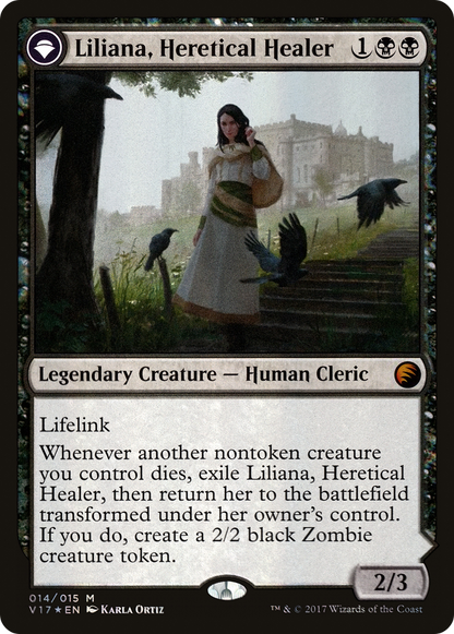 Liliana, Heretical Healer // Liliana, Defiant Necromancer (014) Foil - From the Vault: Transform