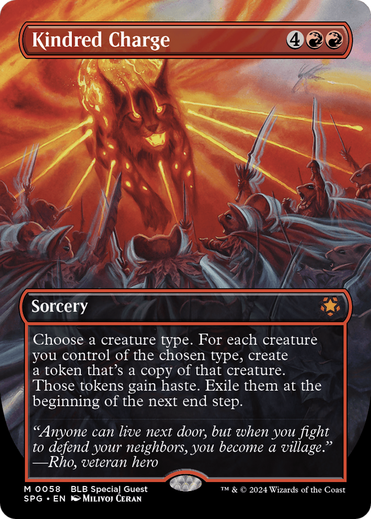 Kindred Charge (Borderless) (058) Foil - Special Guests