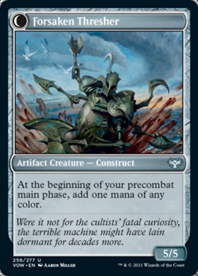 Foreboding Statue // Forsaken Thresher (256) Foil - Innistrad: Crimson Vow