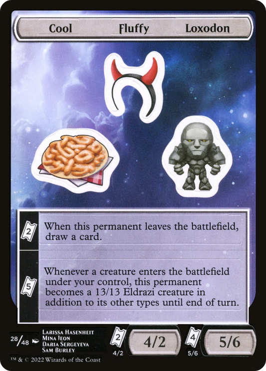 Cool Fluffy Loxodon (028) - Unfinity Sticker Sheets