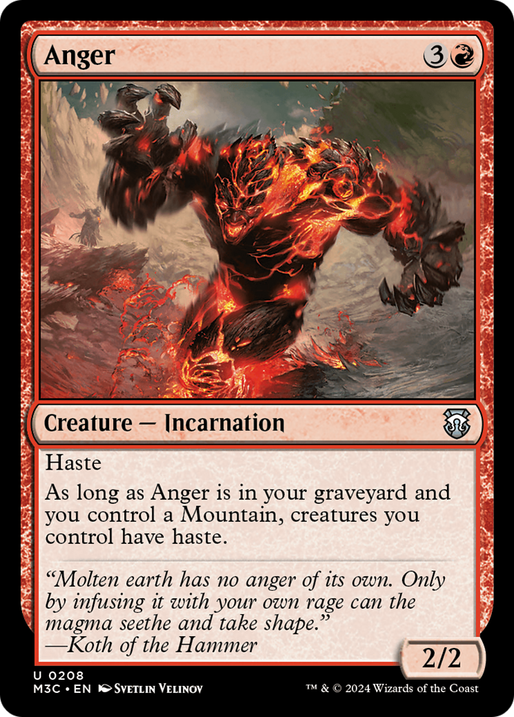 Anger (Ripple Foil) [Modern Horizons 3 Commander] | Silver Goblin