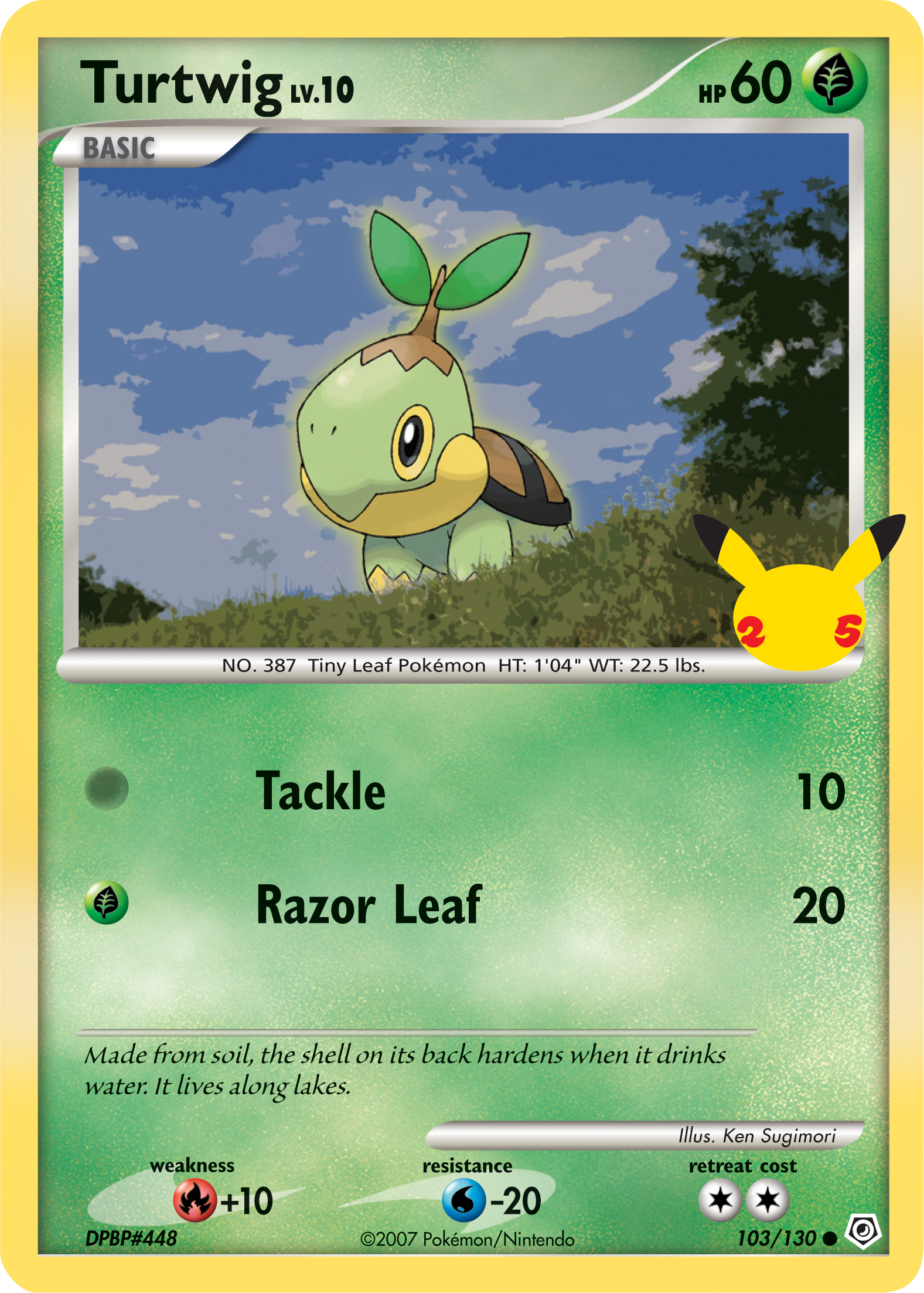 Turtwig (103/130) (Jumbo Card) [First Partner Pack] | Silver Goblin