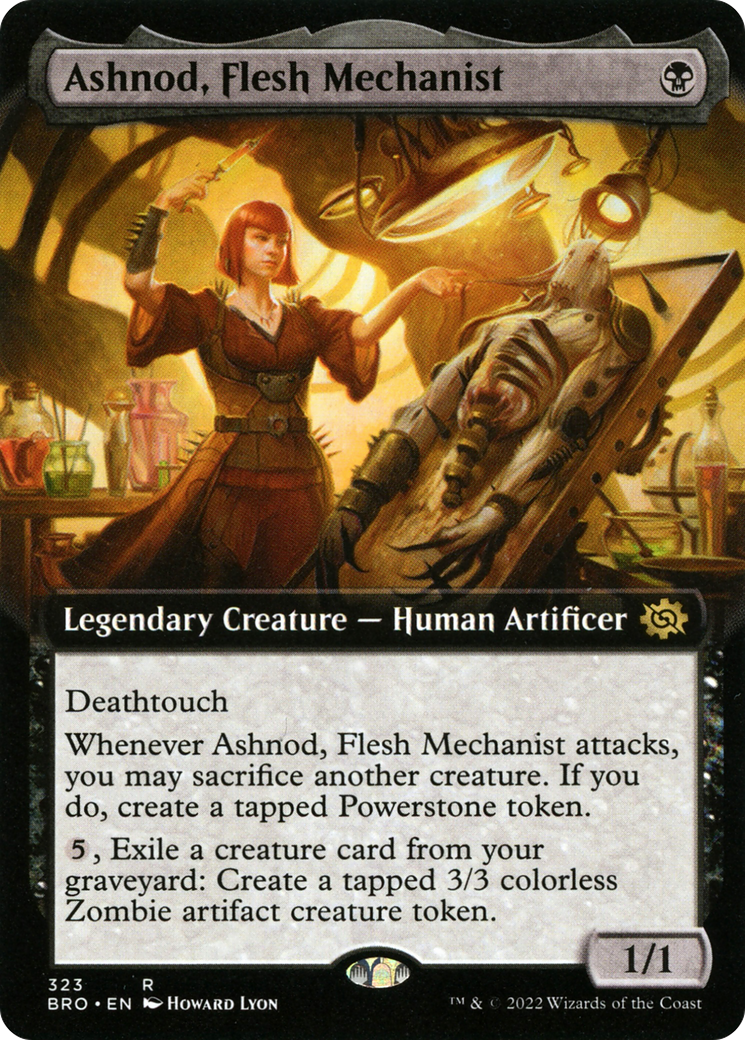 Ashnod, Flesh Mechanist (Extended Art) [The Brothers' War] | Silver Goblin