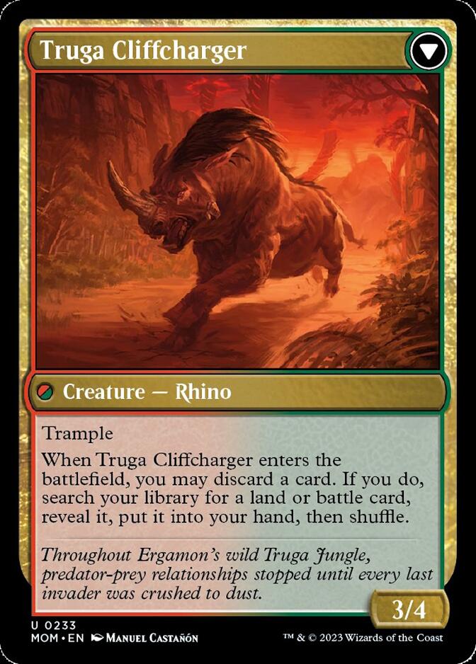 Invasion of Ergamon // Truga Cliffcharger (233) Foil - March of the Machine