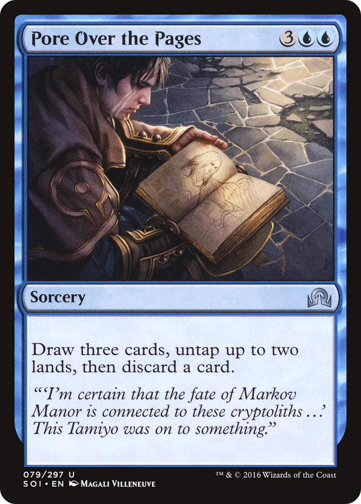 Pore Over the Pages (079) Foil - Shadows over Innistrad