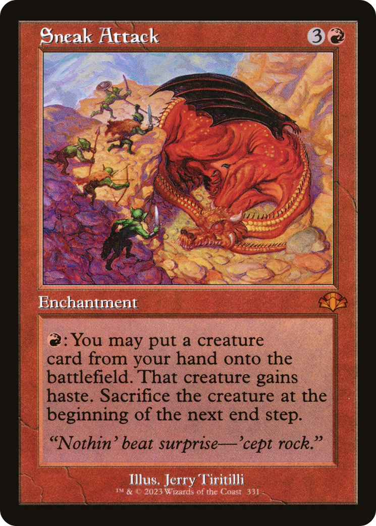 Sneak Attack (Retro) (331) Foil - Dominaria Remastered