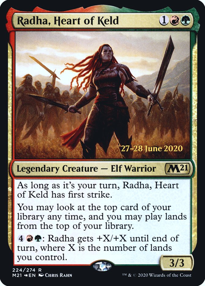 Radha, Heart of Keld [Core Set 2021 Prerelease Promos] | Silver Goblin