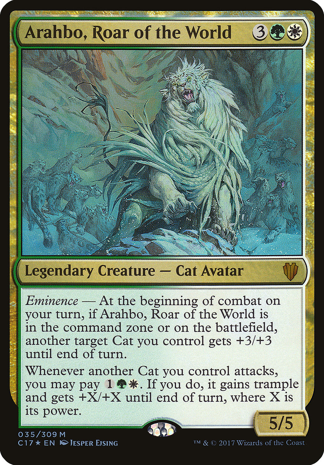 Arahbo, Roar of the World (Oversized) [Commander 2017 Oversized] | Silver Goblin