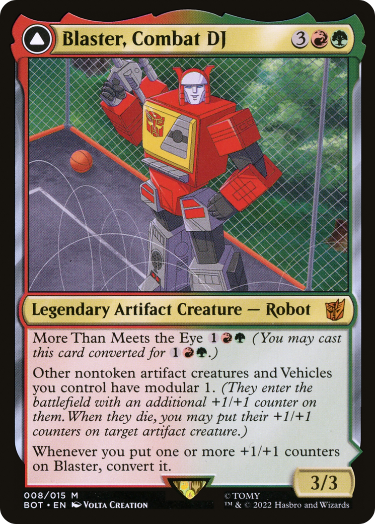 Blaster, Combat DJ // Blaster, Morale Booster (008) Foil - Transformers