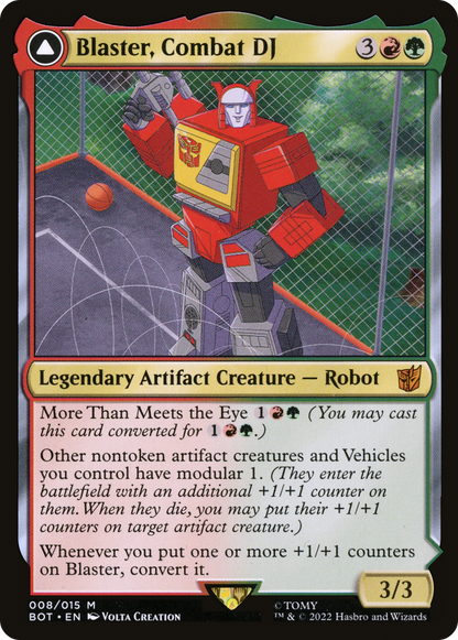 Blaster, Combat DJ // Blaster, Morale Booster (008) Foil - Transformers