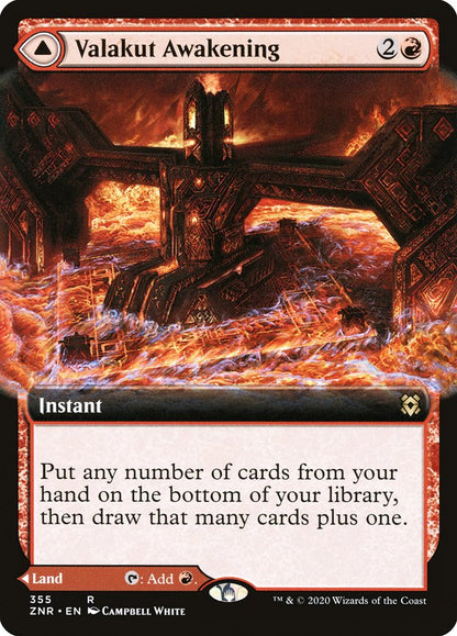 Valakut Awakening // Valakut Stoneforge (Extended Art) [Zendikar Rising] Foil