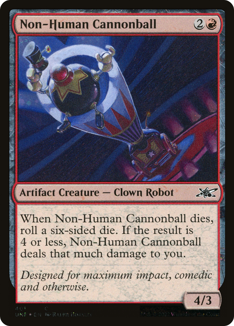 Non-Human Cannonball (Galaxy Foil) (401) Foil - Unfinity