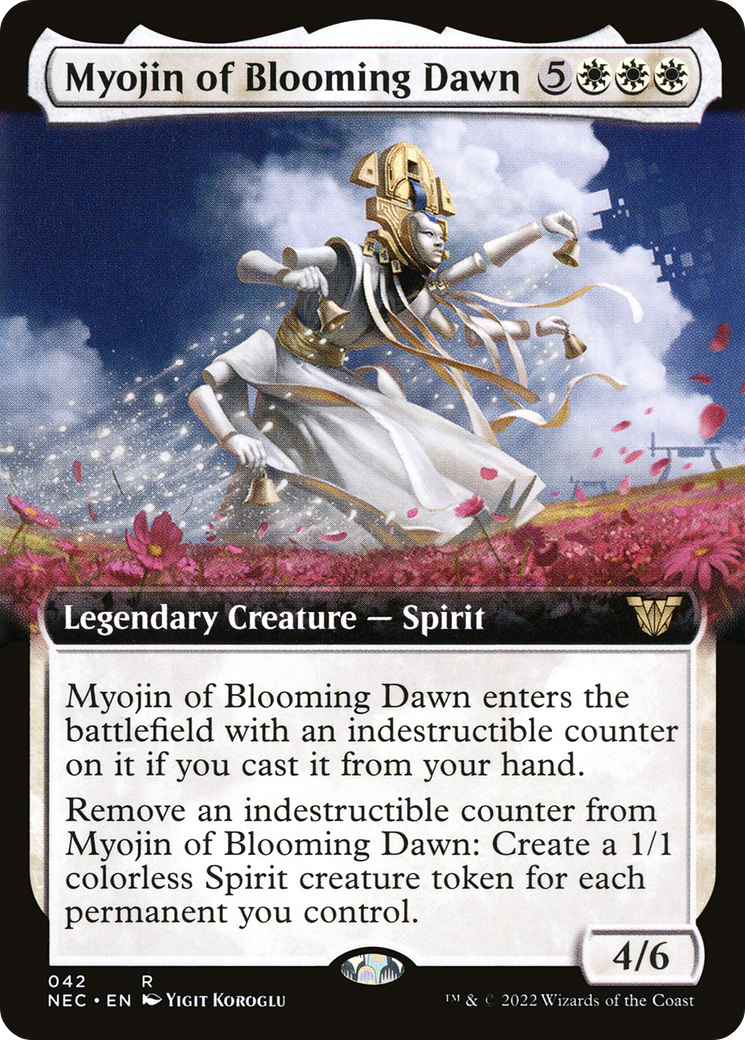 Myojin of Blooming Dawn (Extended Art) (042) - Neon Dynasty Commander
