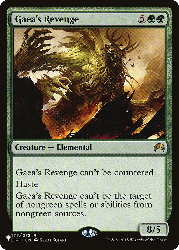 Gaea's Revenge (ORI-177) - The List