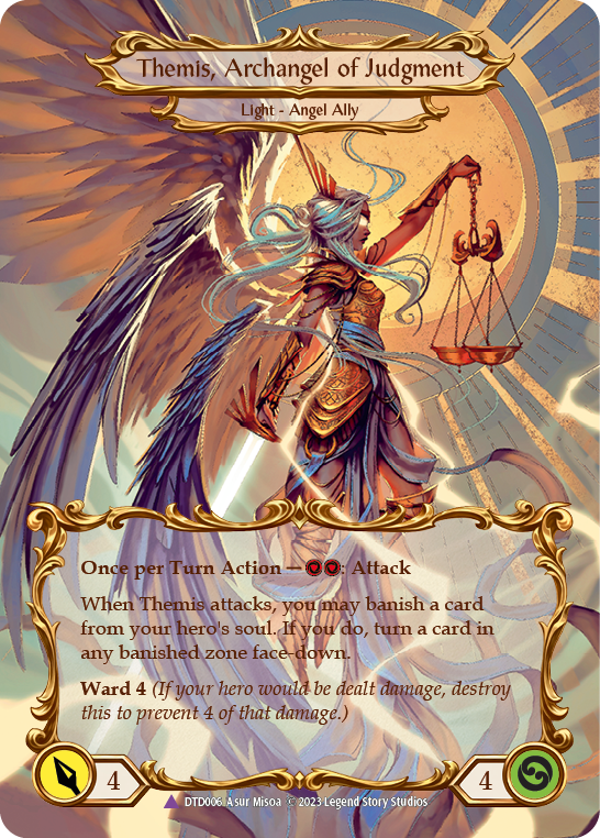 Figment of Judgment // Themis, Archangel of Judgment (Marvel) (DTD006) Cold Foil - Dusk till Dawn