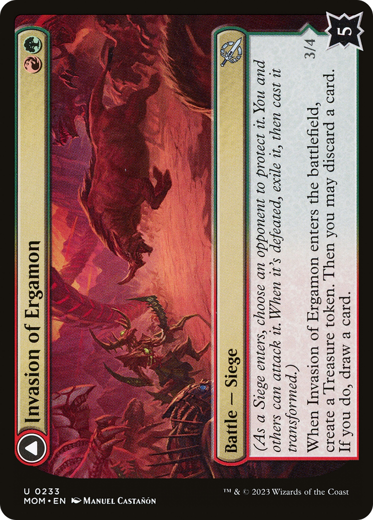 Invasion of Ergamon // Truga Cliffcharger (233) Foil - March of the Machine