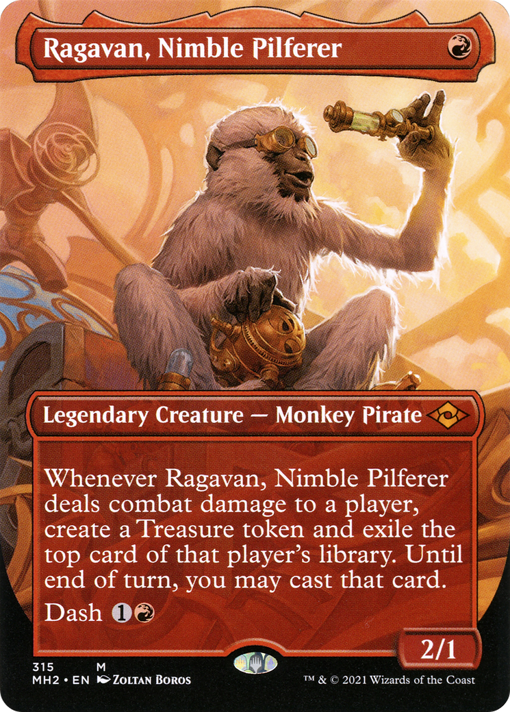 Ragavan, Nimble Pilferer (Borderless Alternate Art) [Modern Horizons 2] | Silver Goblin