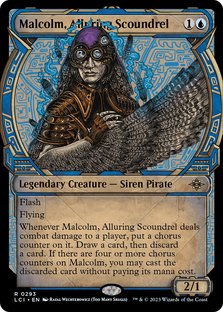 Malcolm, Alluring Scoundrel (Showcase) (293) Foil - The Lost Caverns of Ixalan