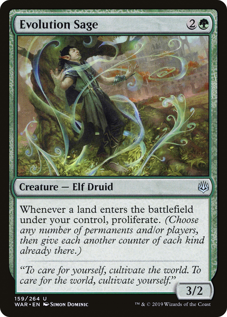Evolution Sage (159) Foil - War of the Spark