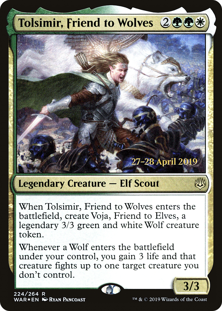 Tolsimir, Friend to Wolves (224s) Foil - War of the Spark Promos