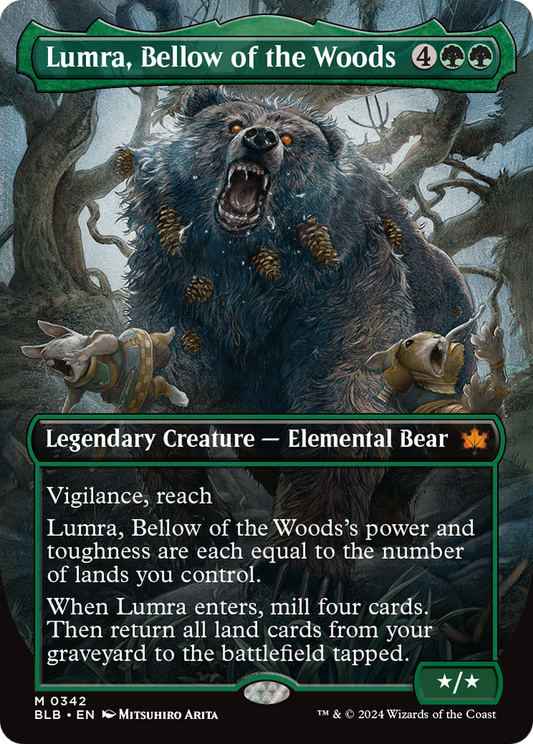 Lumra, Bellow of the Woods (Borderless) (0342) [Bloomburrow] Foil