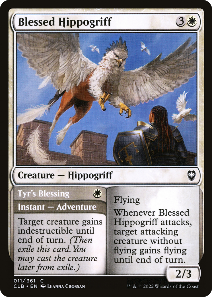 Blessed Hippogriff // Tyr's Blessing (011) Foil - Commander Legends: Battle for Baldur's Gate