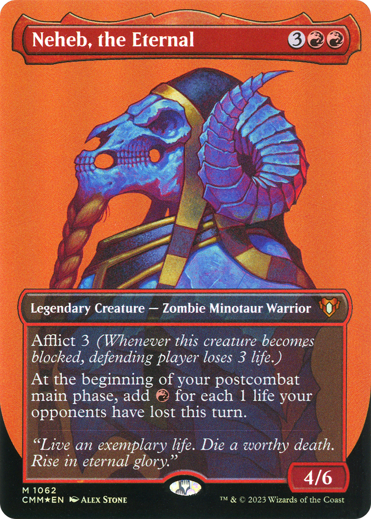 Neheb, the Eternal (Borderless Textured Foil Frame Break) [Commander Masters] | Silver Goblin