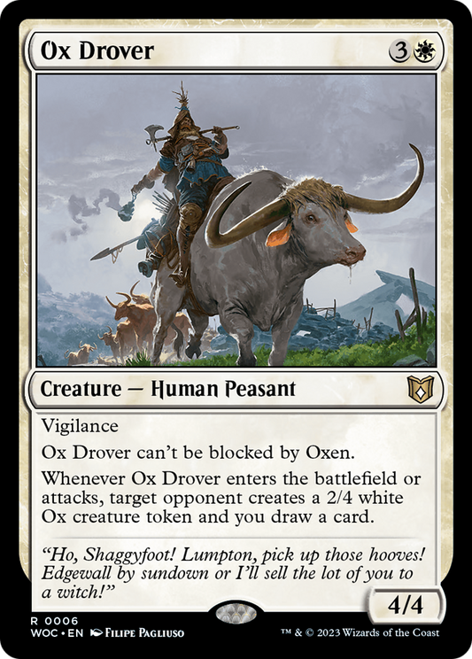 Ox Drover (006) - Wilds of Eldraine Commander