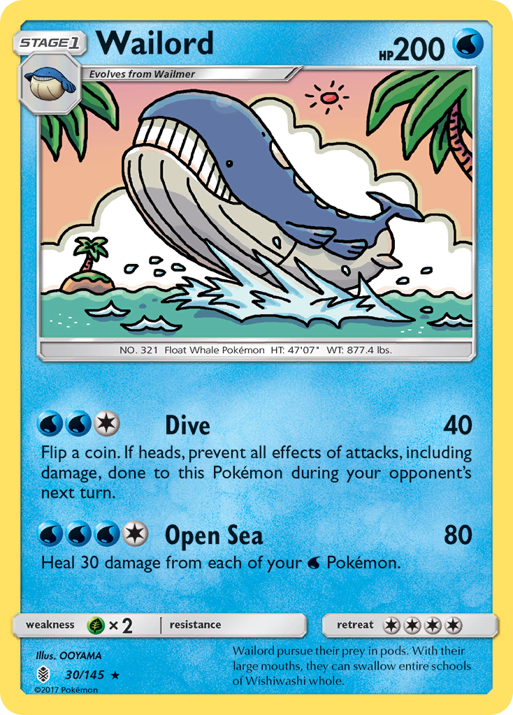 Wailord (30/145) [Sun & Moon: Guardians Rising] | Silver Goblin