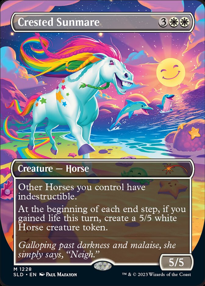 Crested Sunmare (Borderless) [Secret Lair Drop Series] | Silver Goblin