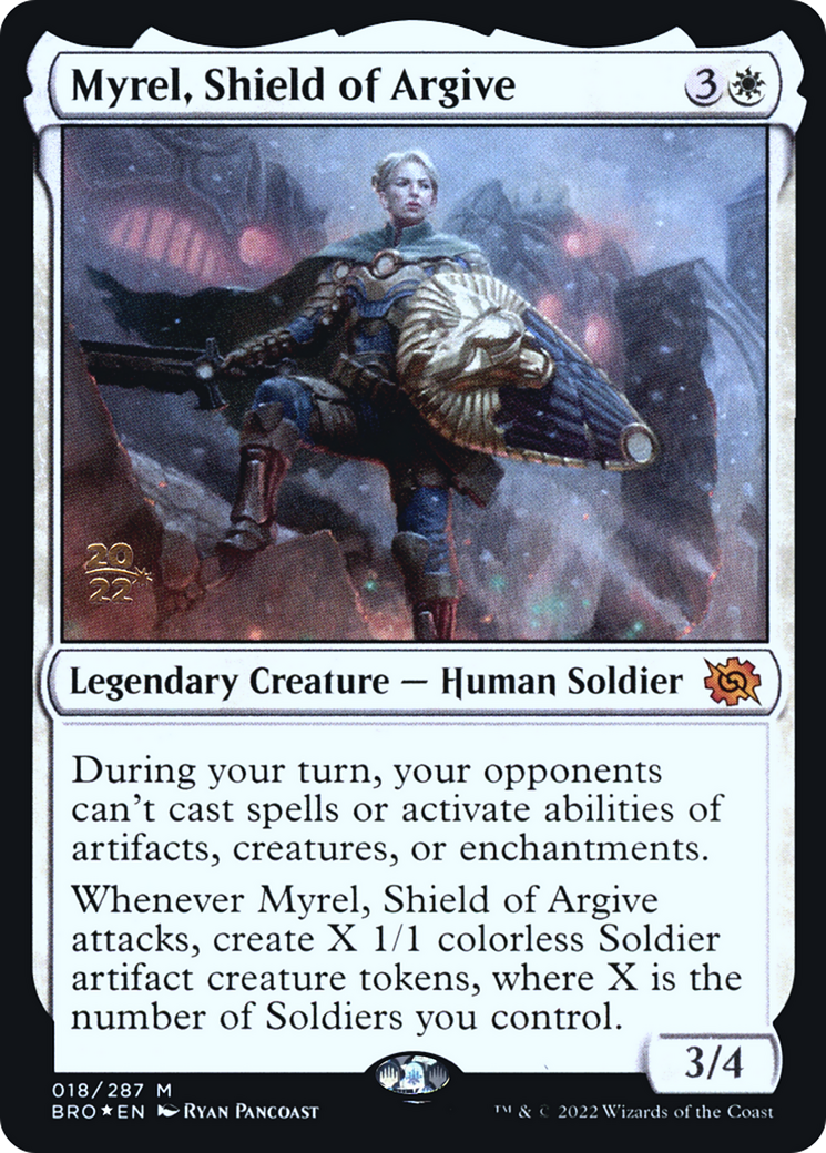 Myrel, Shield of Argive (18s) Foil - The Brothers' War Promos