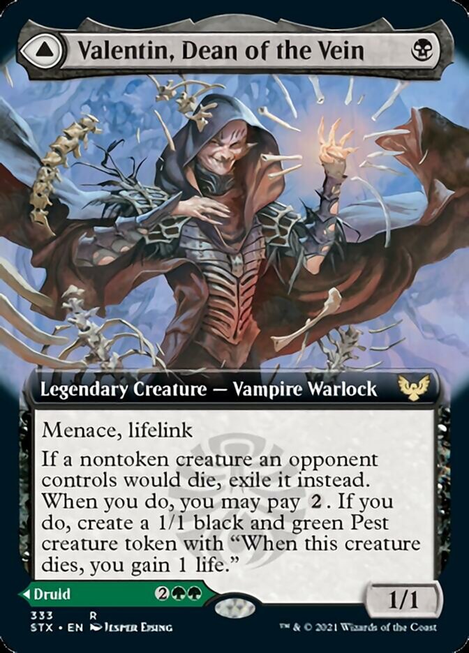 Valentin, Dean of the Vein (Extended Art) (333) Foil - Strixhaven: School of Mages