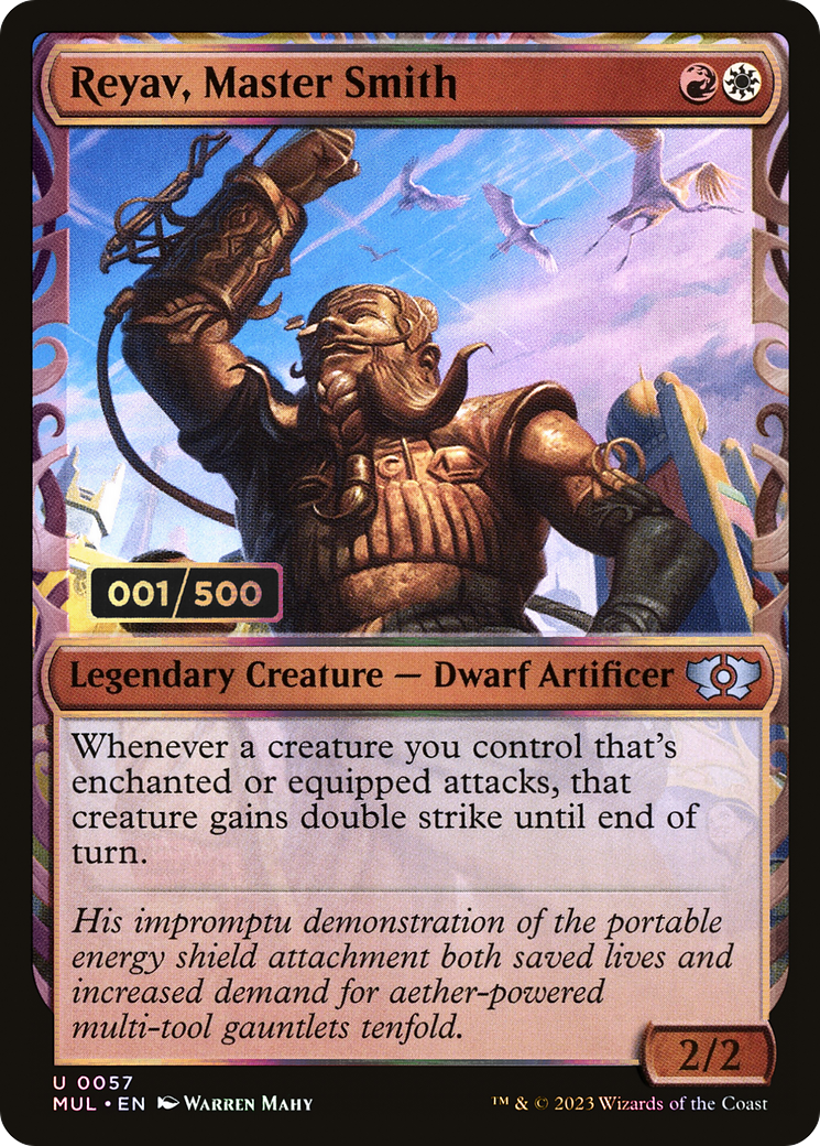 Reyav, Master Smith (Serial Numbered) (Showcase) (187) Foil - Multiverse Legends