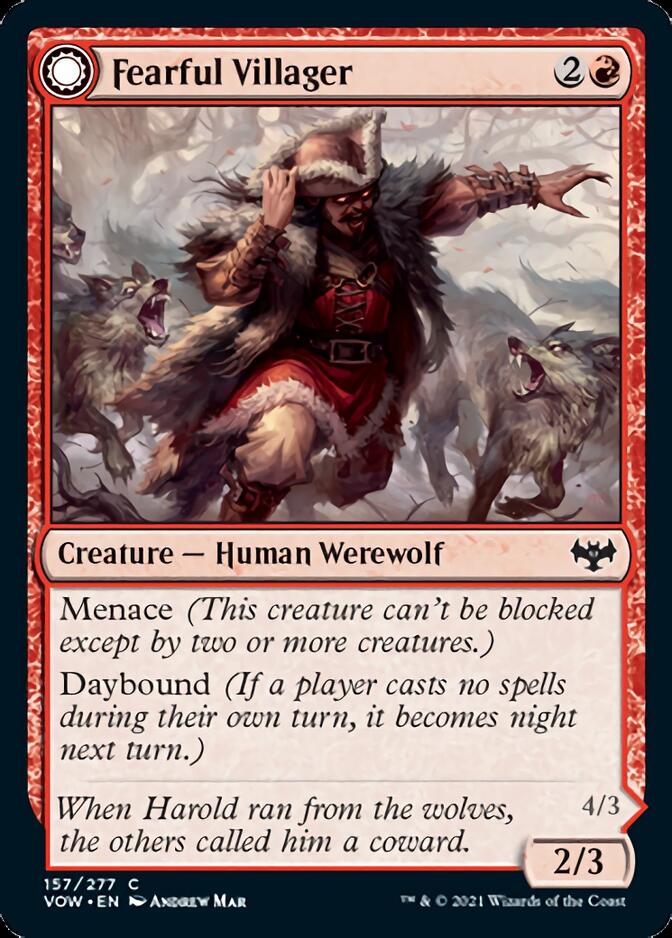 Fearful Villager (157) Foil - Innistrad: Crimson Vow