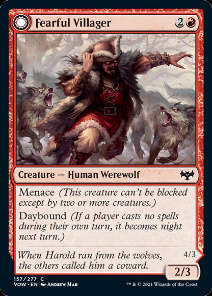 Fearful Villager (157) Foil - Innistrad: Crimson Vow