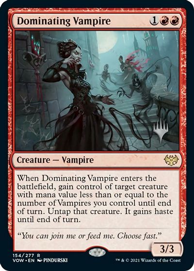 Dominating Vampire (Promo Pack) [Innistrad: Crimson Vow Promos] | Silver Goblin