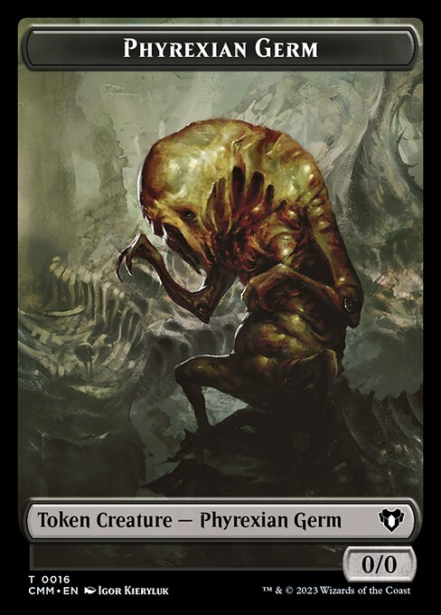 Treasure // Phyrexian Germ Double-Sided Token [Commander Masters Tokens] | Silver Goblin