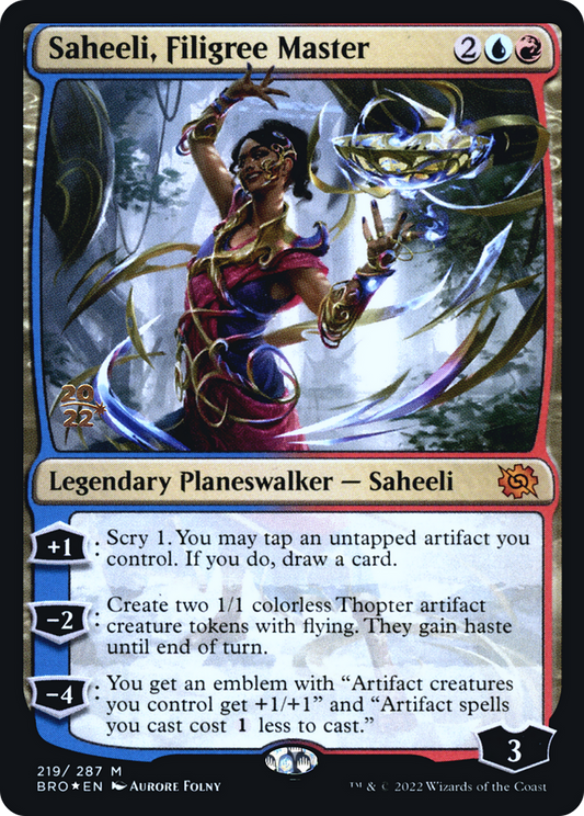 Saheeli, Filigree Master [The Brothers' War Prerelease Promos]