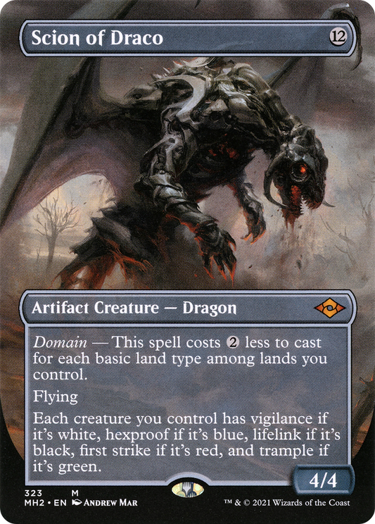 Scion of Draco (Borderless Alternate Art) [Modern Horizons 2] Foil