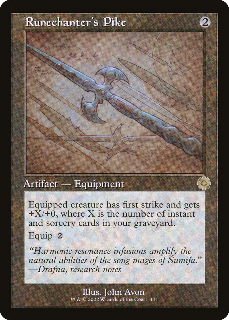 Runechanter's Pike (Schematic) (Retro) (111) - The Brothers' War Retro Artifacts